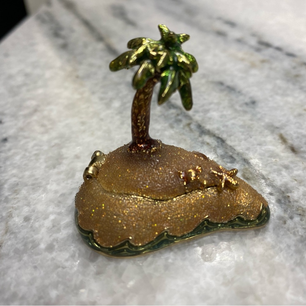 Monet Palm Tree Trinket Box